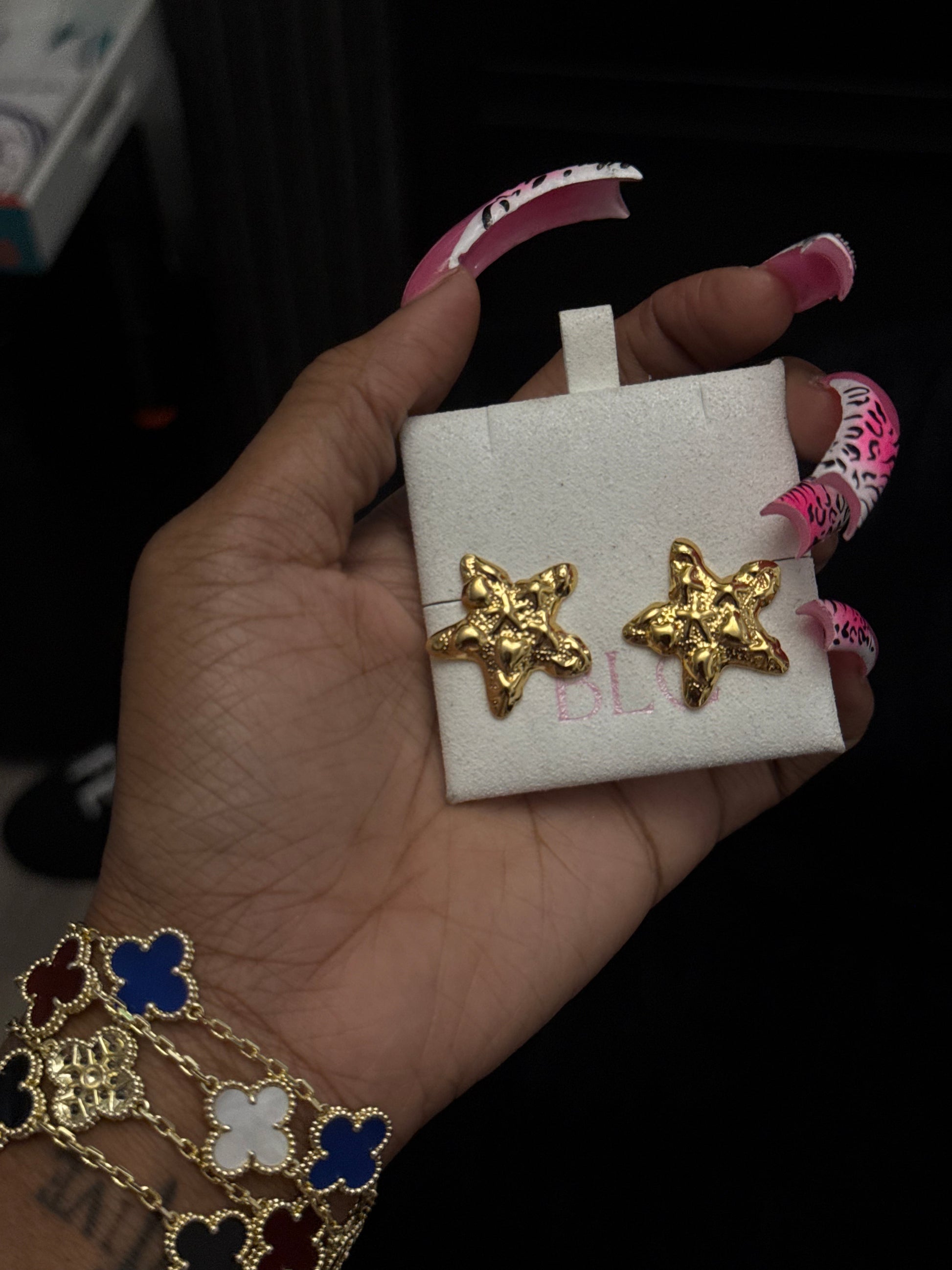 Star nugget earrings