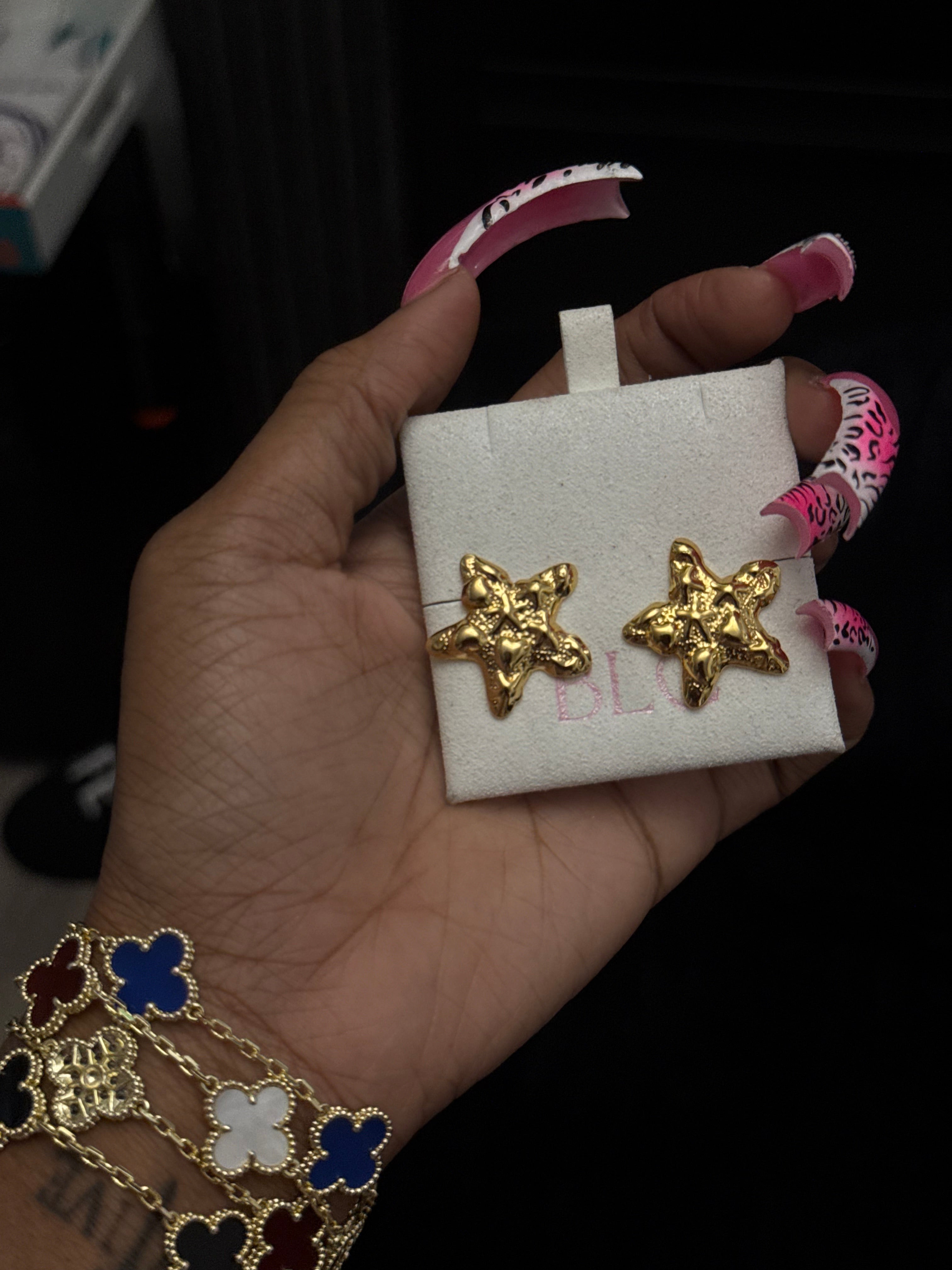 Star nugget earrings