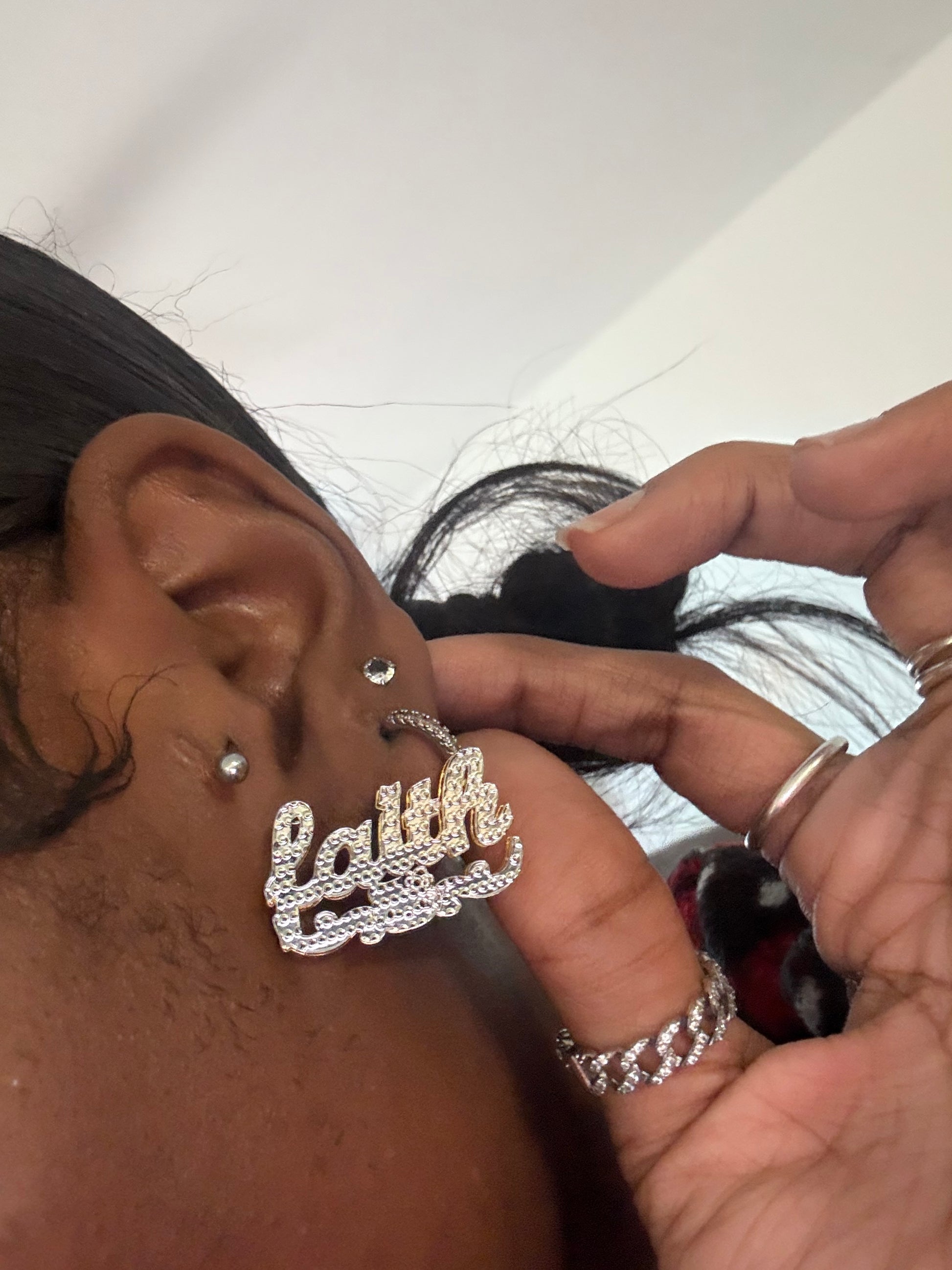 Hello kitty custom name earrings