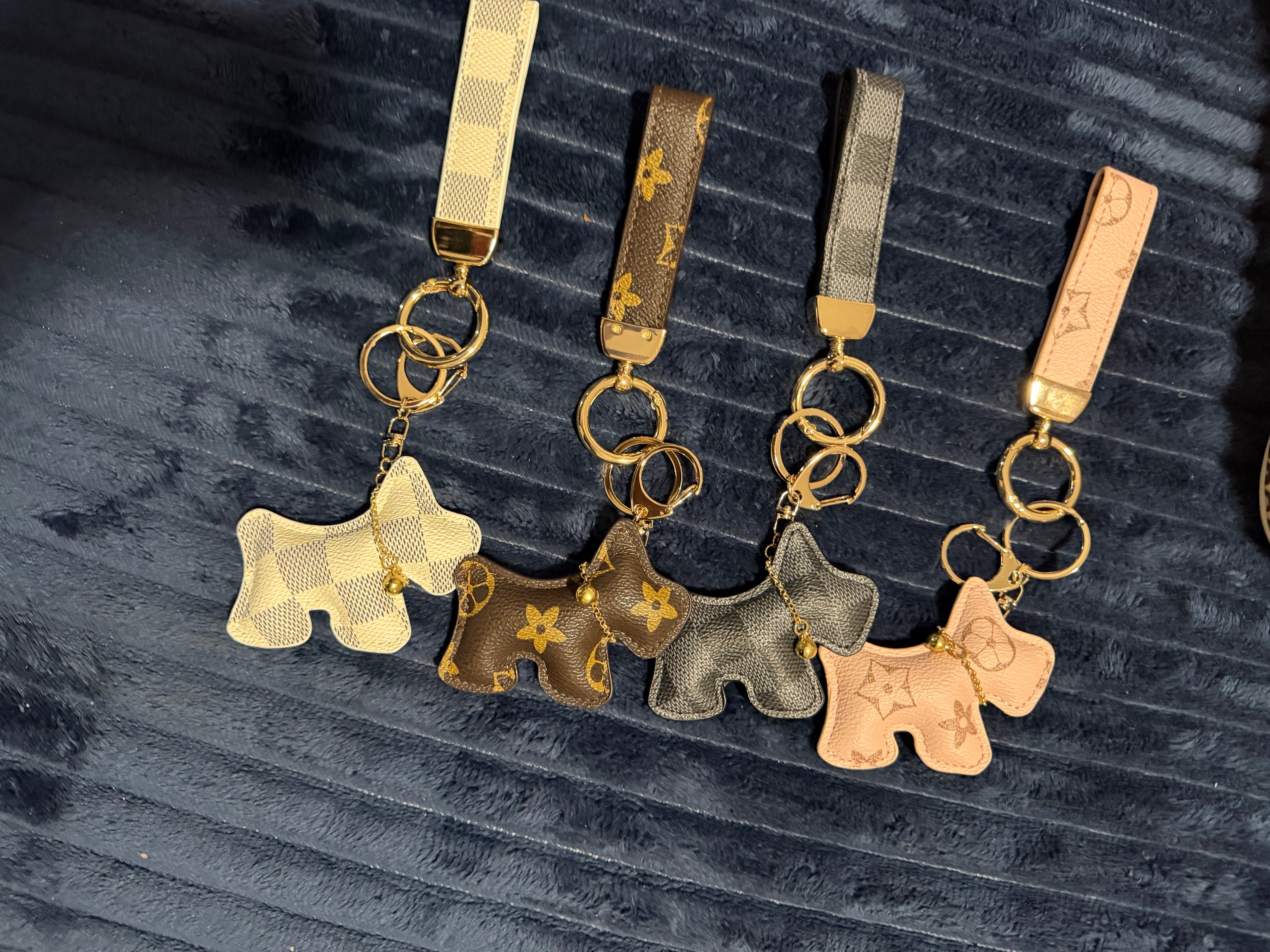 Lv dog keychain