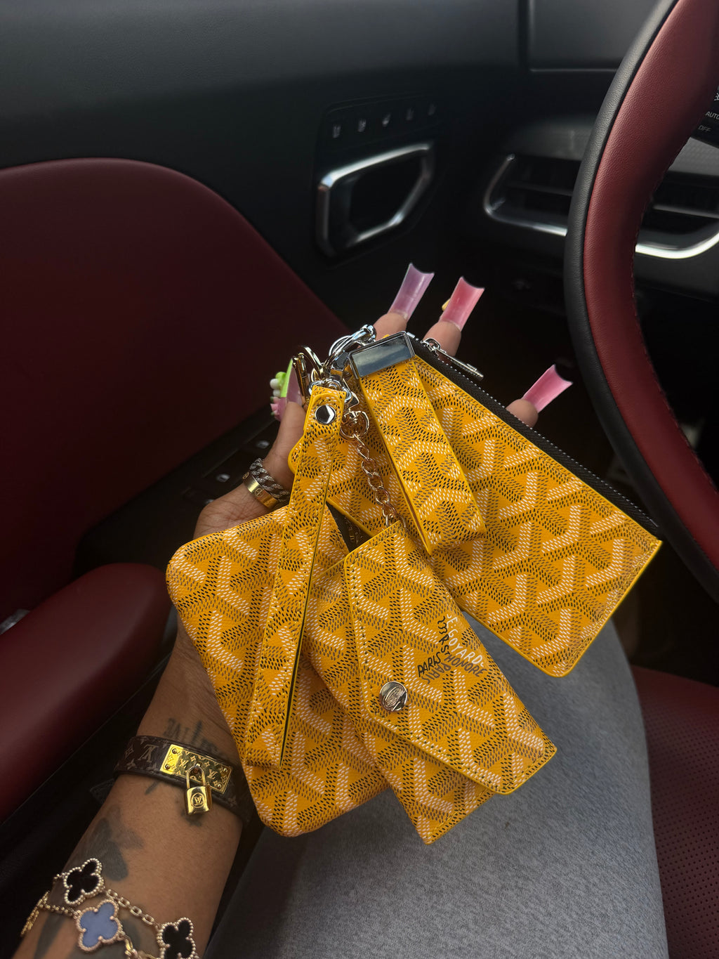 4 piece goyard keychain set