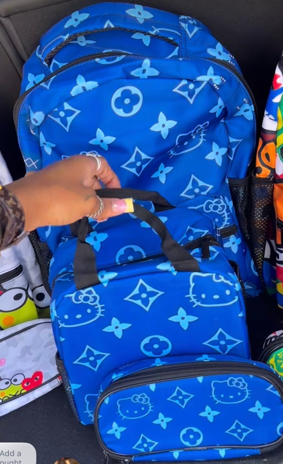 3 piece custom bookbag set