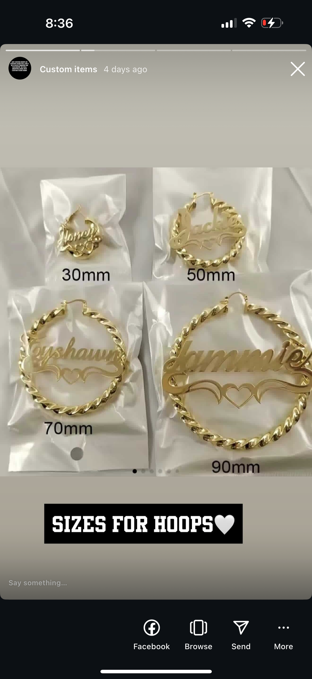 Custom name Hoops