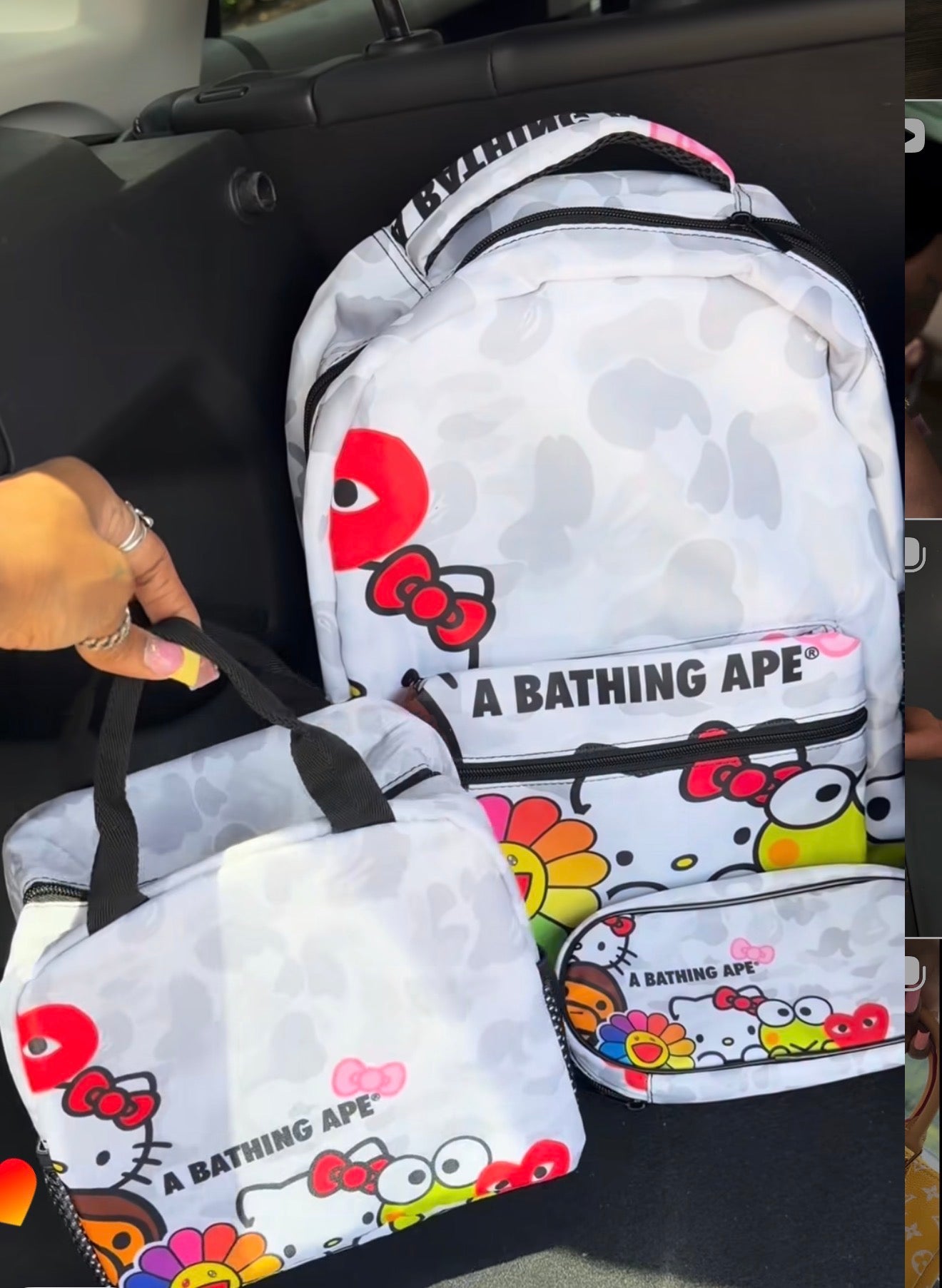 3 piece custom bookbag set
