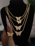 Butterfly pink necklace