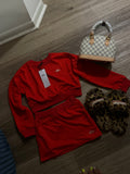 Alo red skirt set