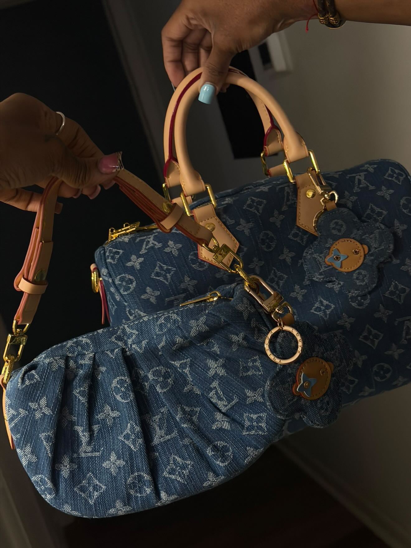 Lv denim bag