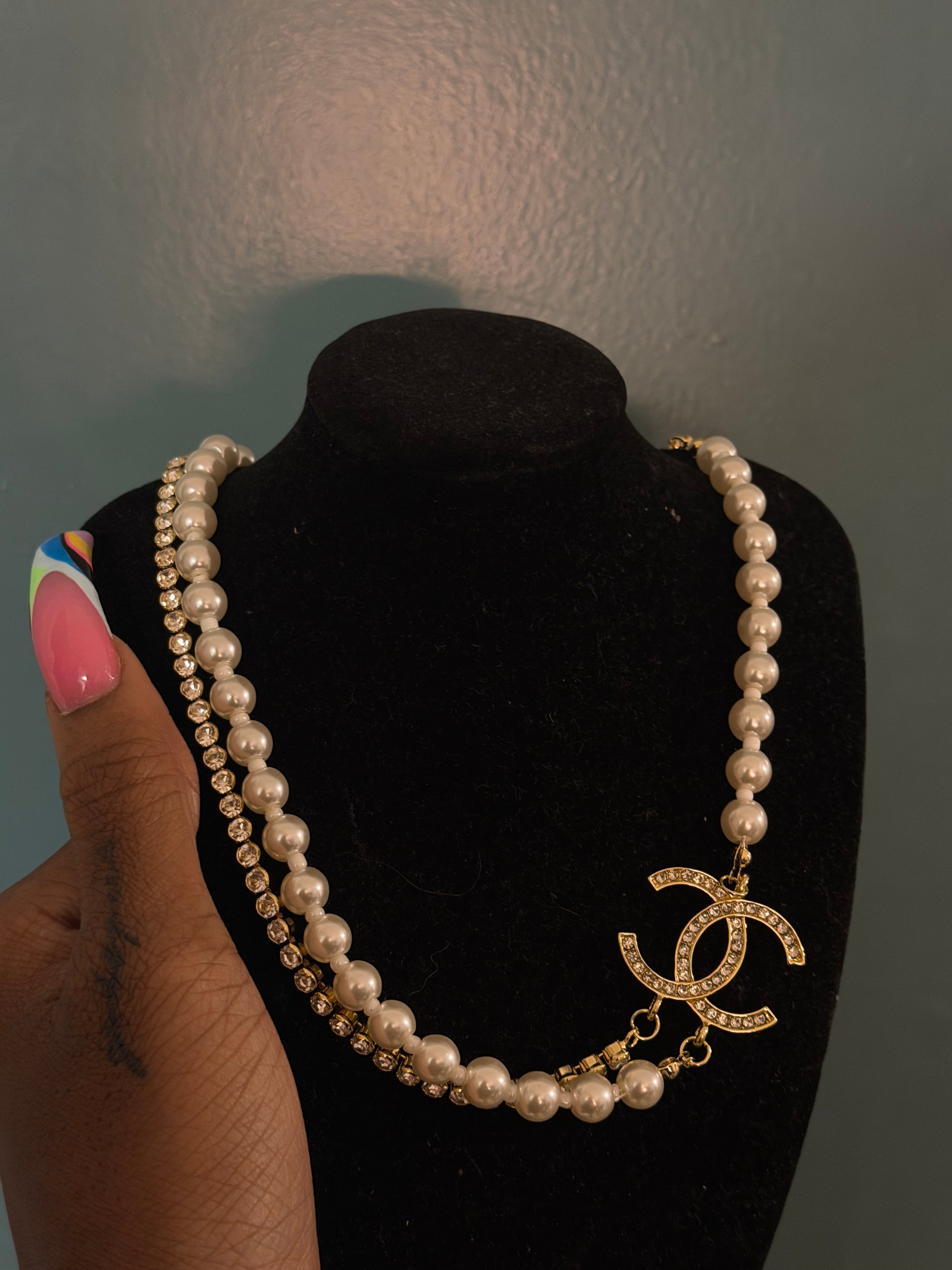 Cc pearl necklace