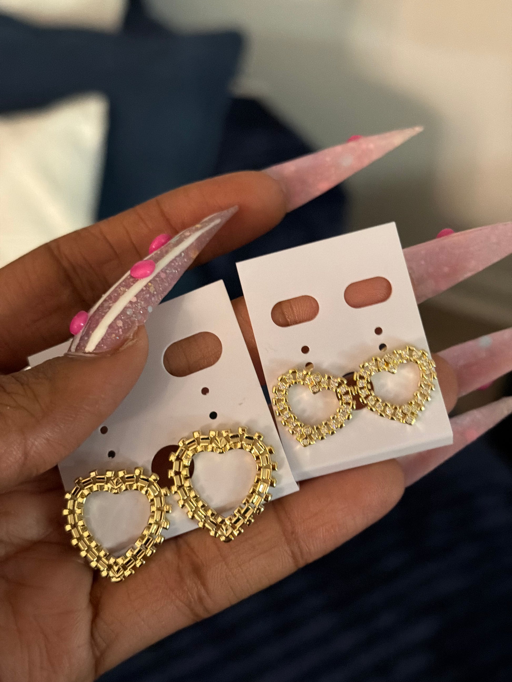 Heart Rolex earrings