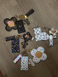 4 piece lv keychain