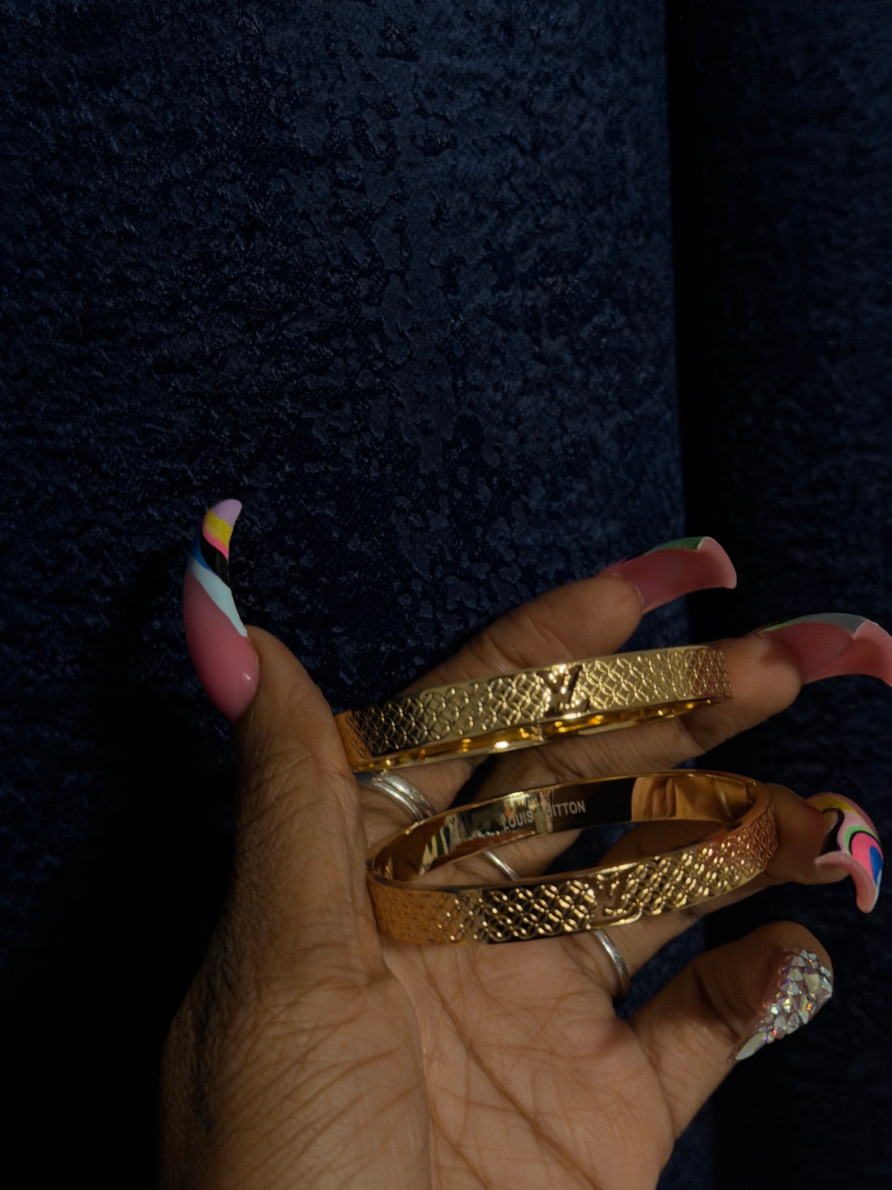 Lv gold bangle