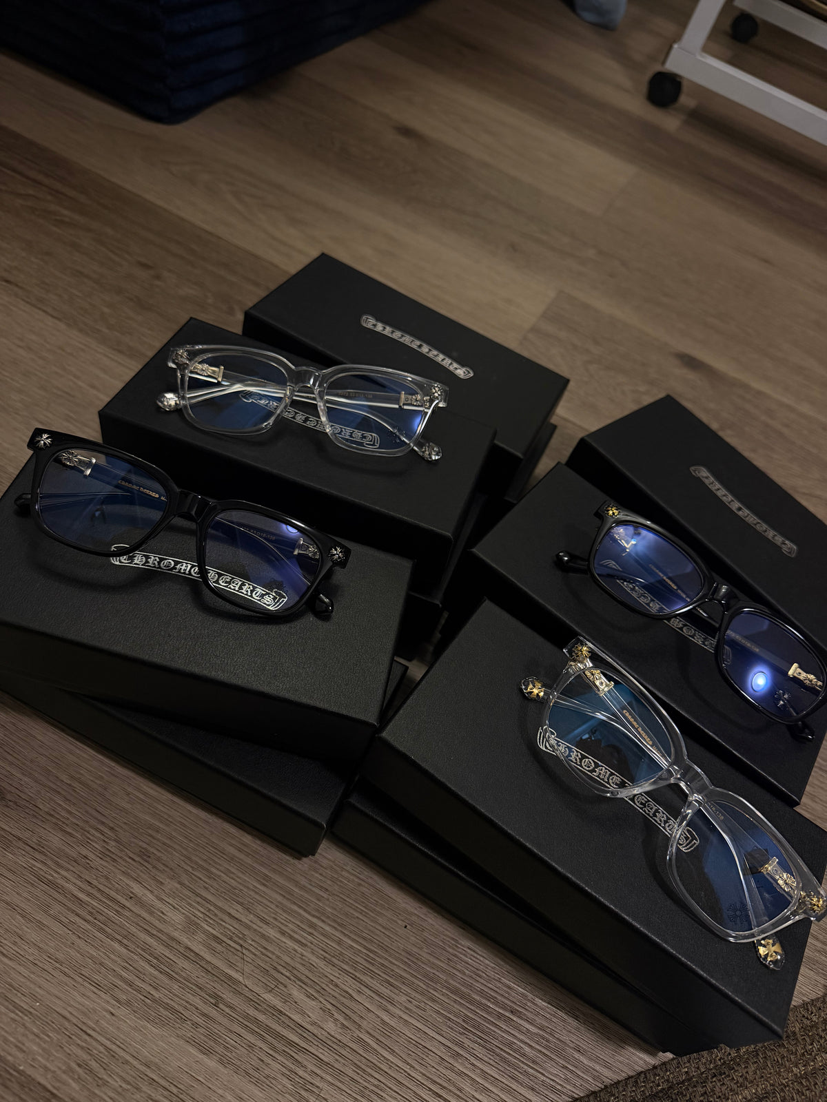 Chrome heart glasses ( box glasses )