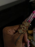 Clover diamond adjustable ring
