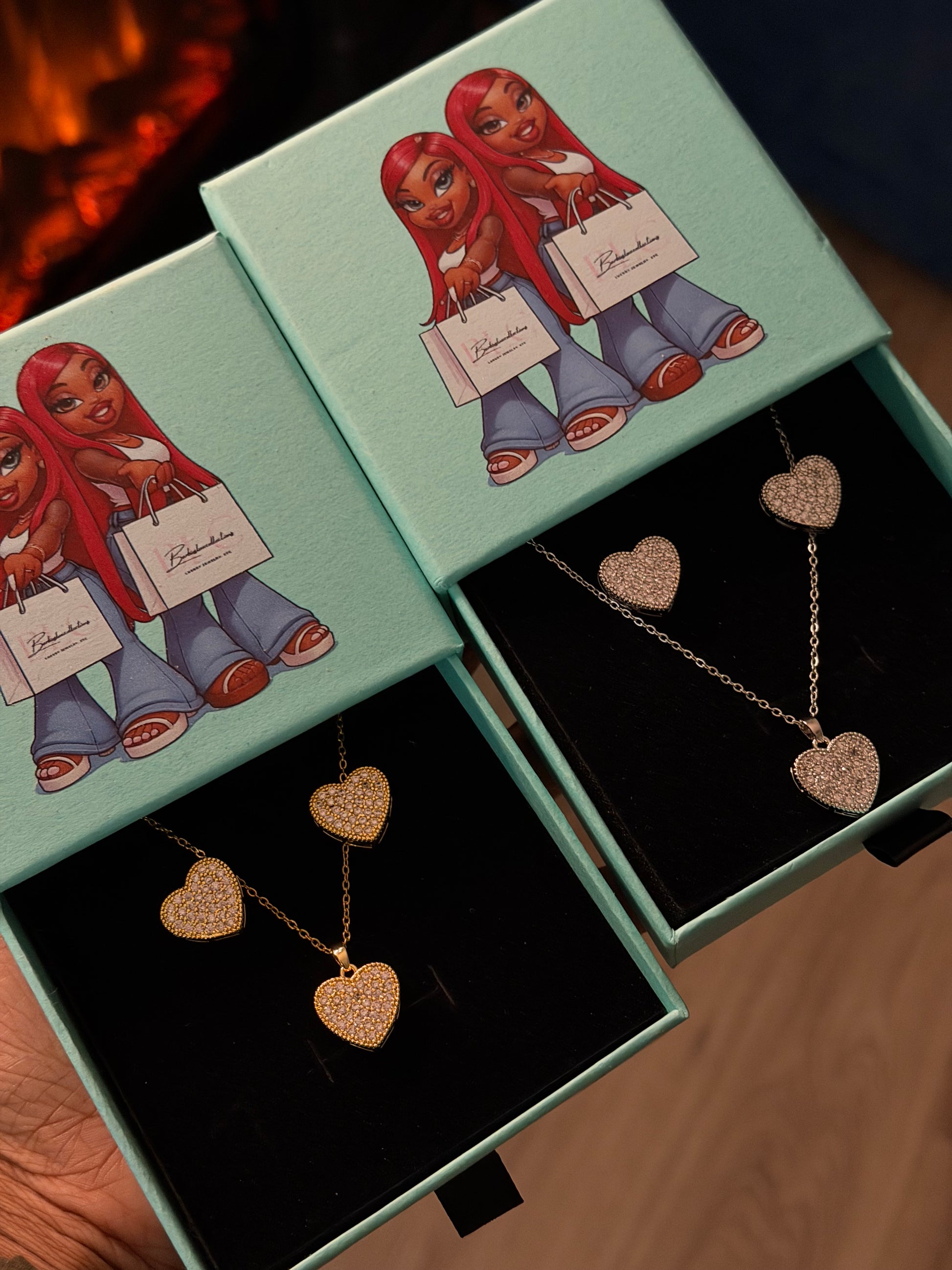 Diamond heart set