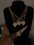 Heart diamond necklace