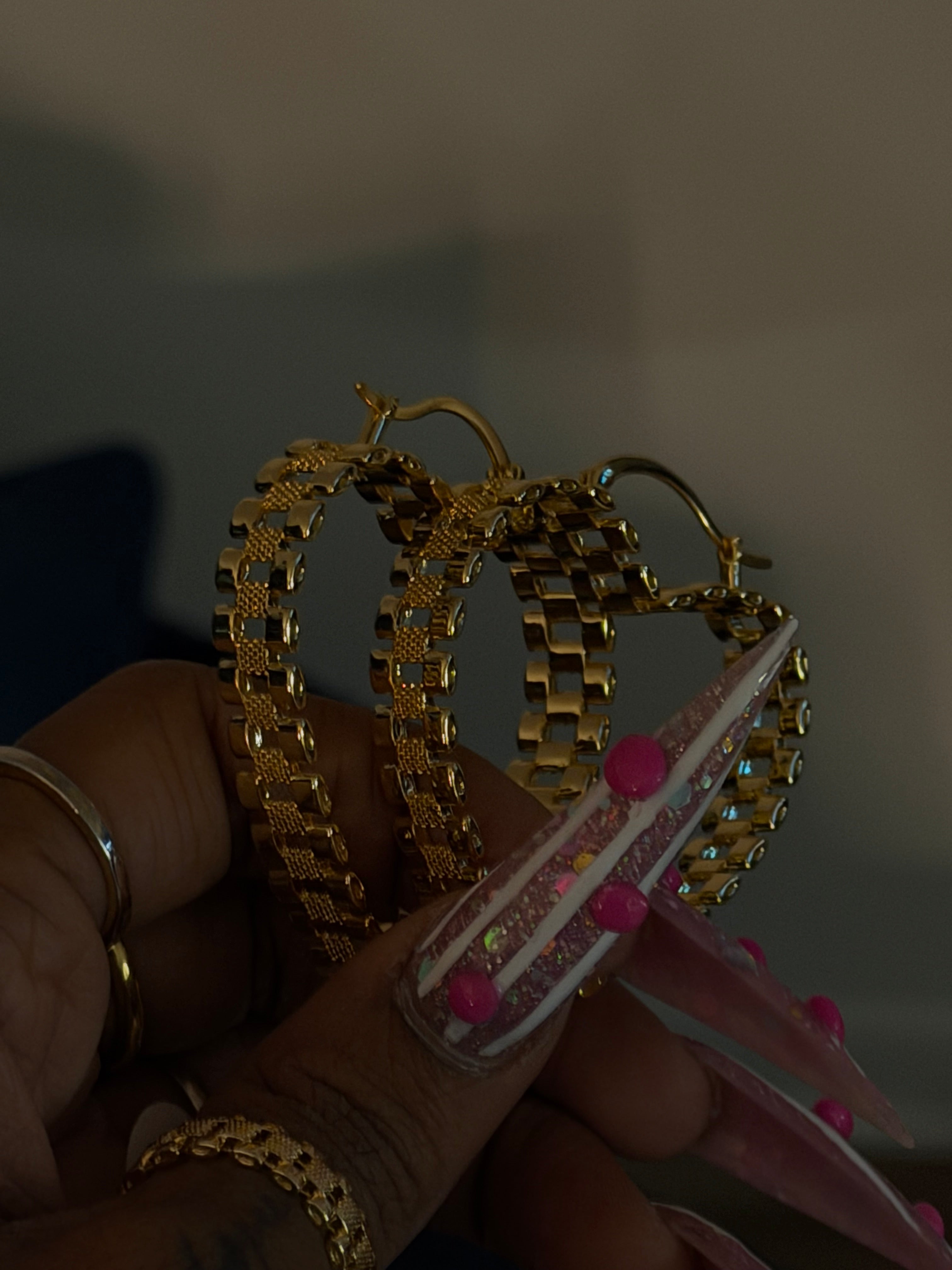 Heart Rollie hoops