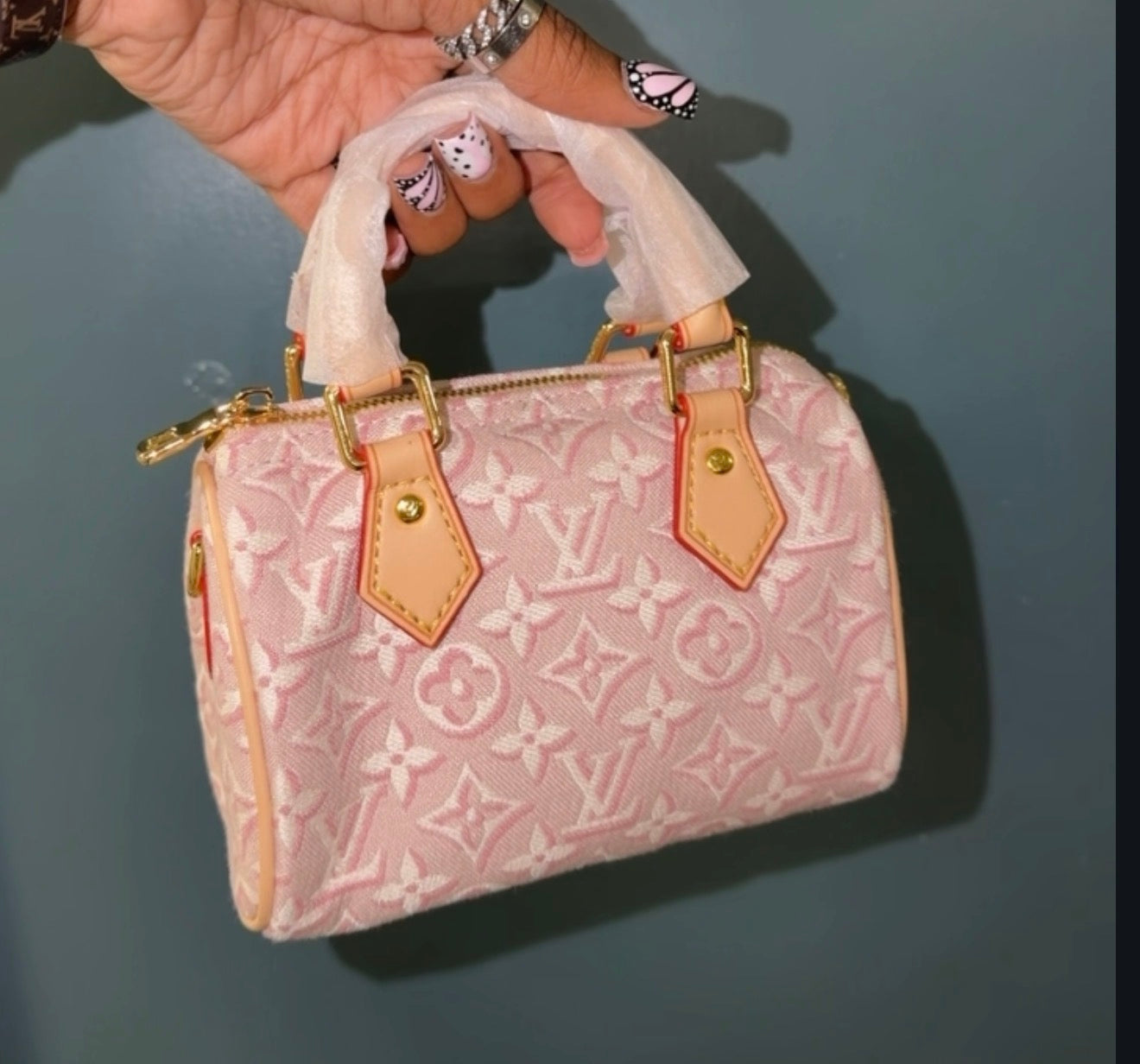 Lv suede speedy