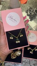 Gold diamond cherry set