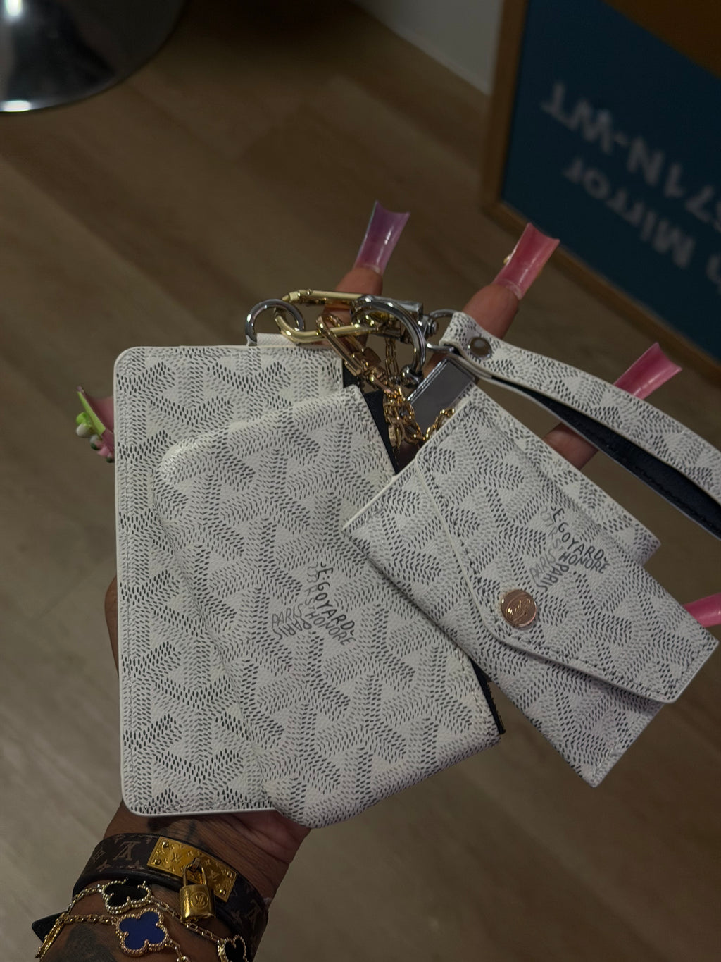 4 piece goyard keychain set
