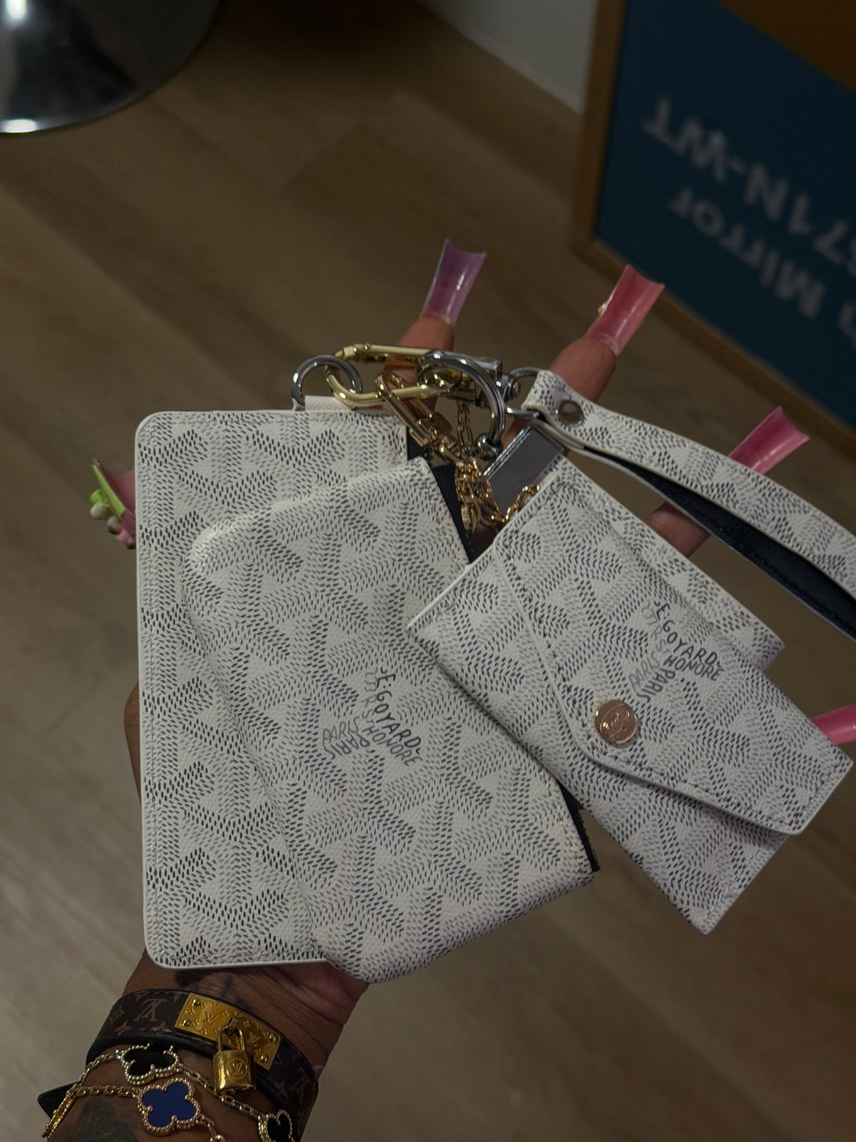 4 piece goyard keychain set