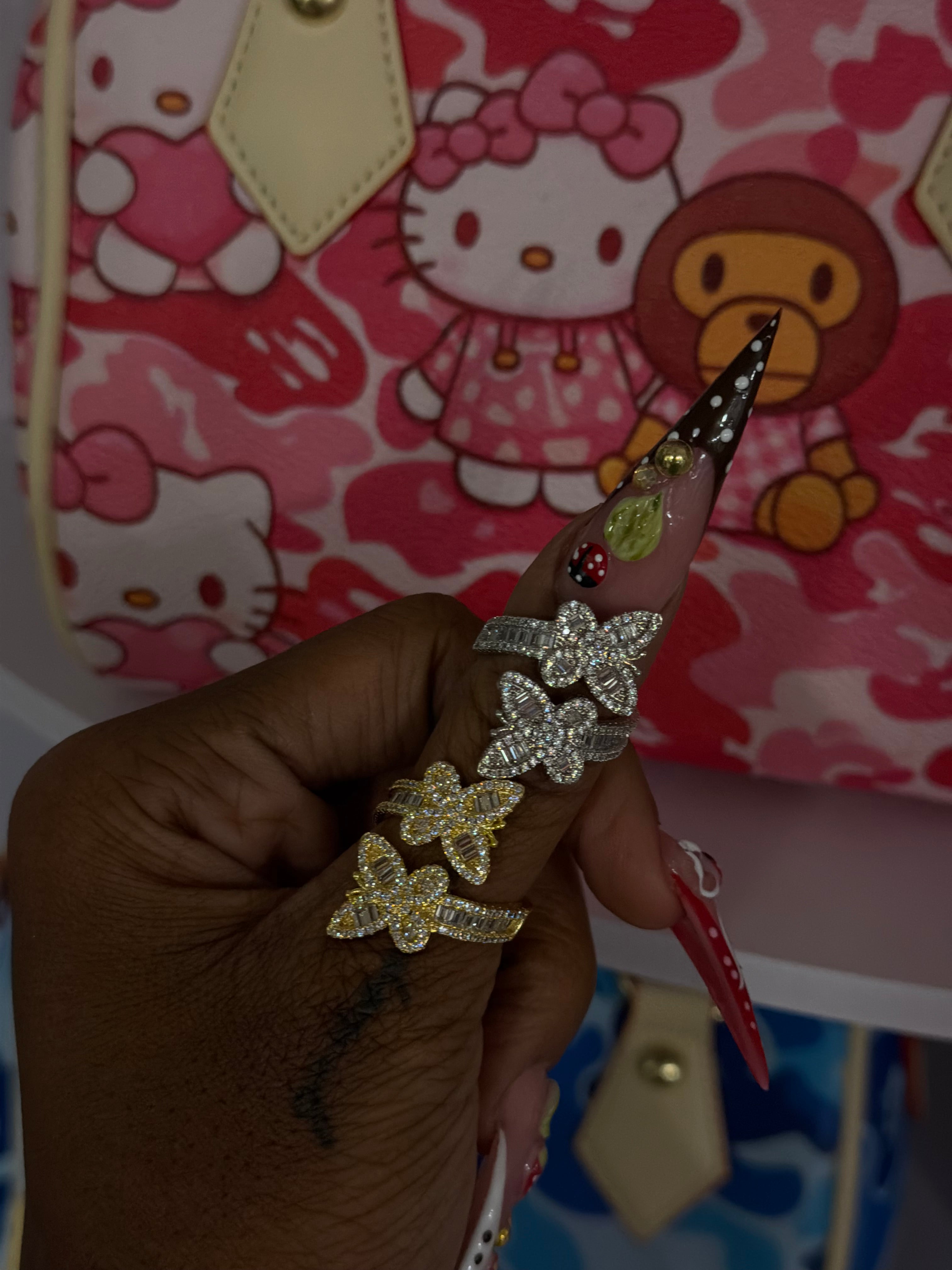 Butterfly ring ( one size fit all)