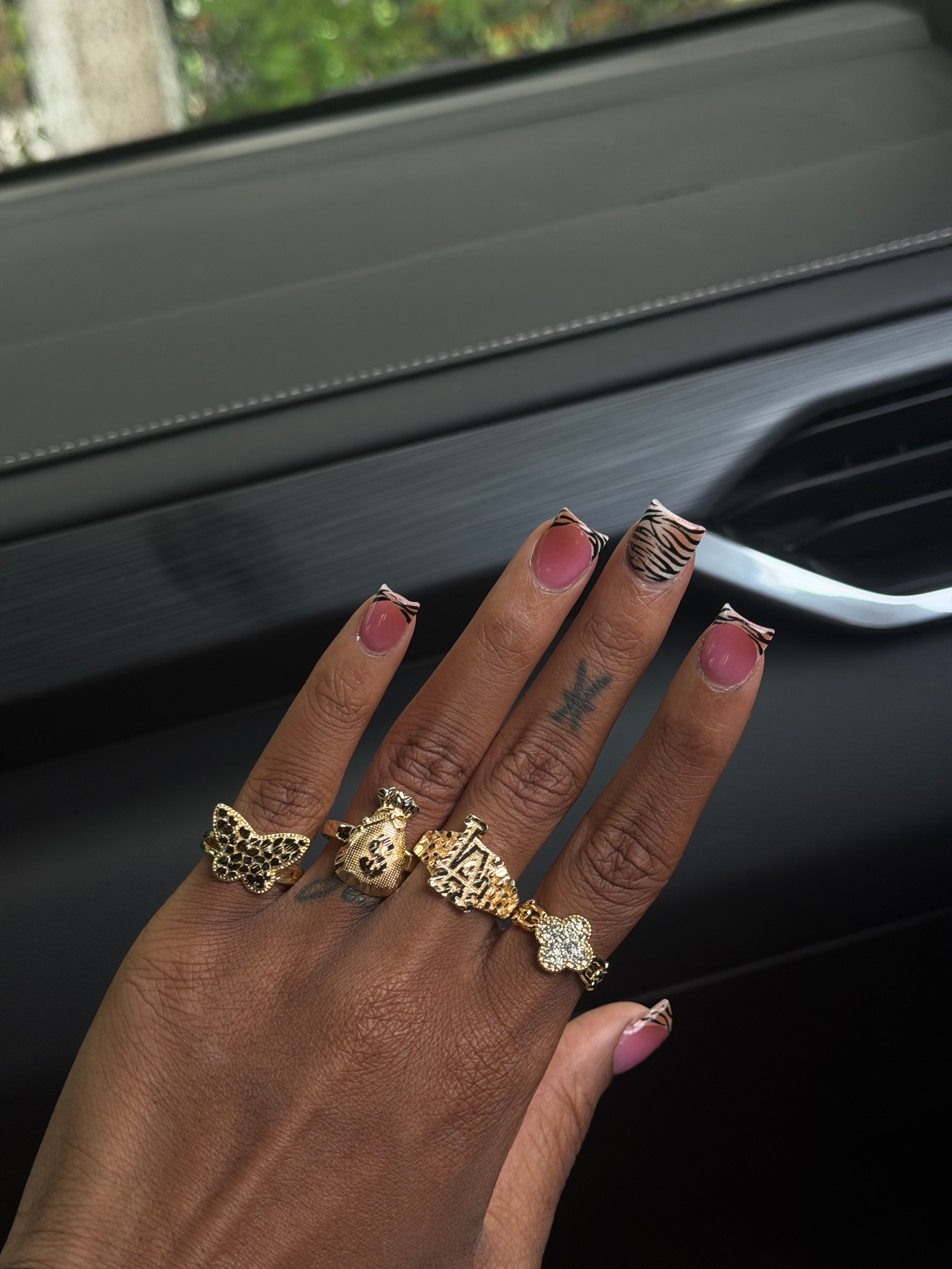 18k plated gold rings