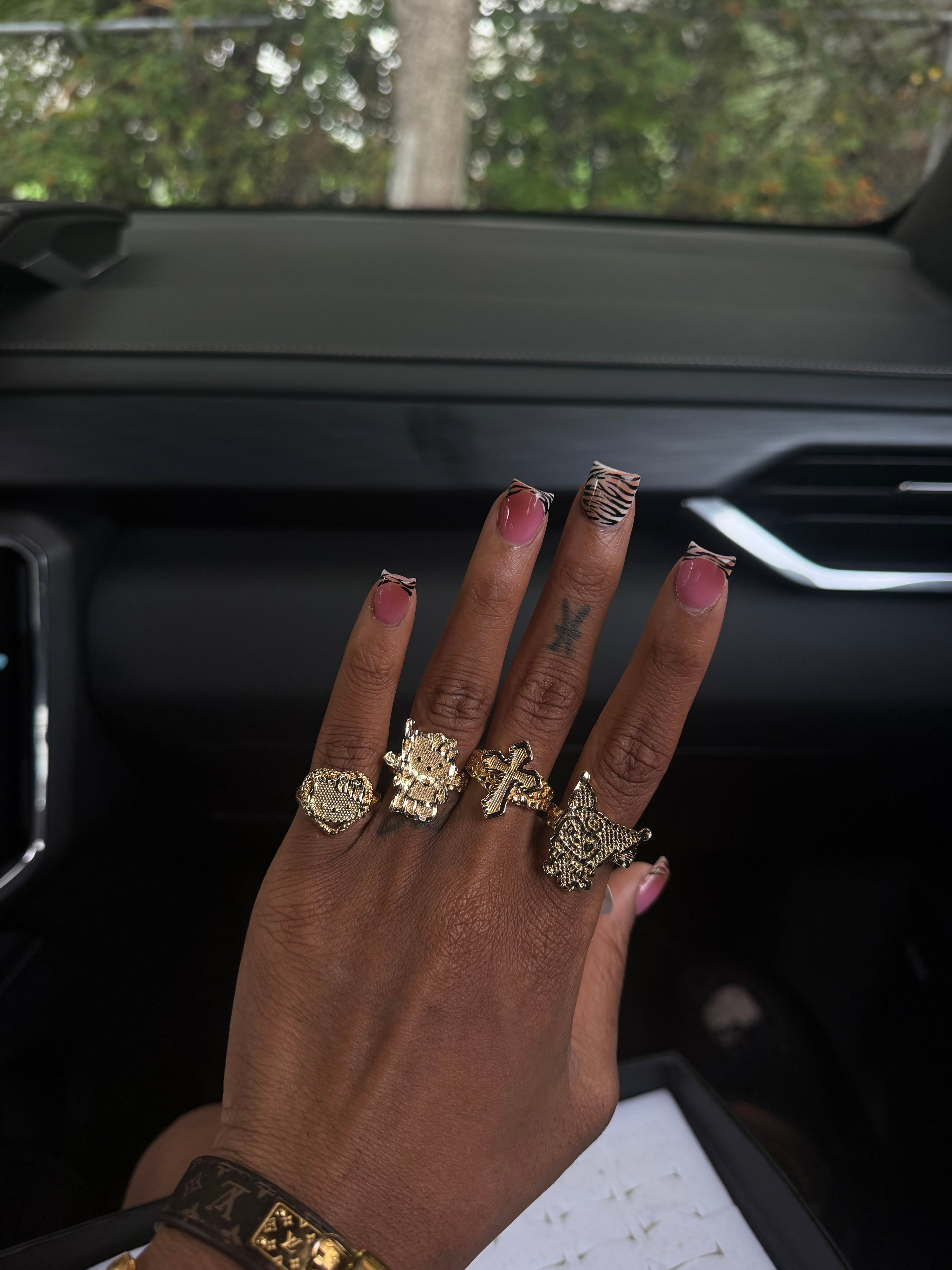 18k plated gold rings