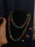 Cc silver colorful necklace