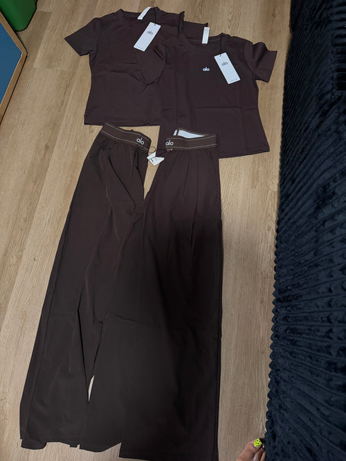 Alo brown set ( long pants)