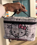 HK chrome makeup bag