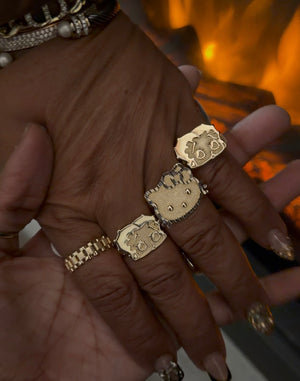 18k plated gold rings