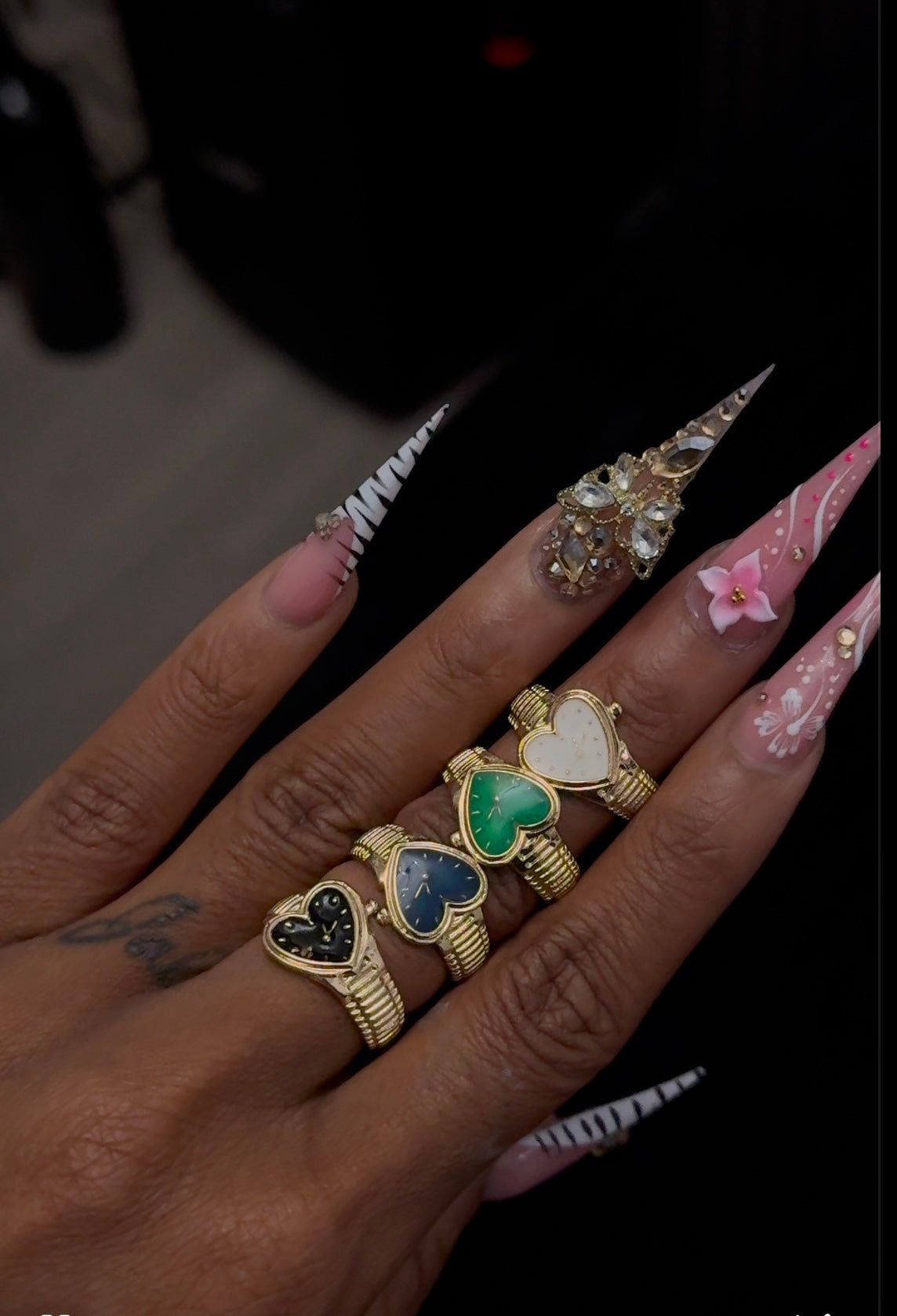Heart time ring