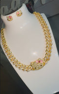 Gold Cuban hello kitty set