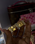 Gold diamond cc bangle