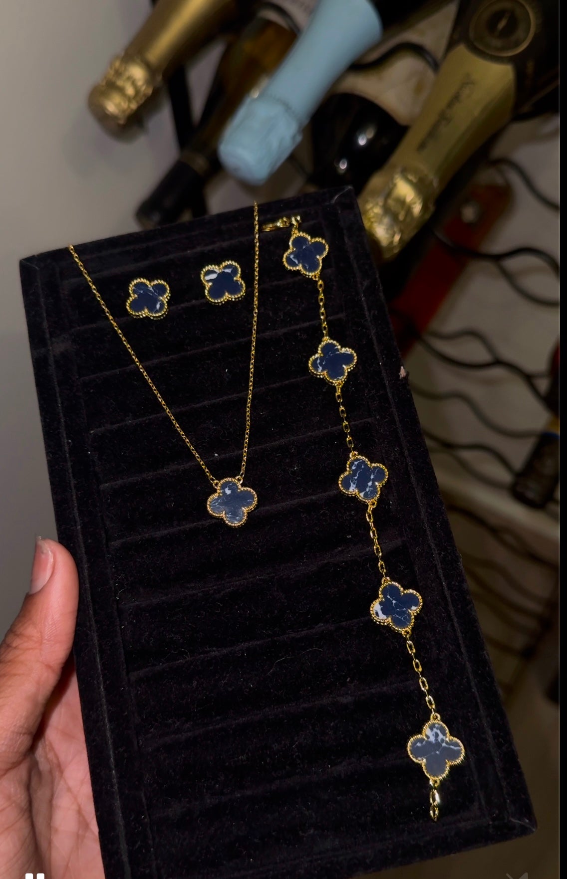 Navy blue clover  deluxe set