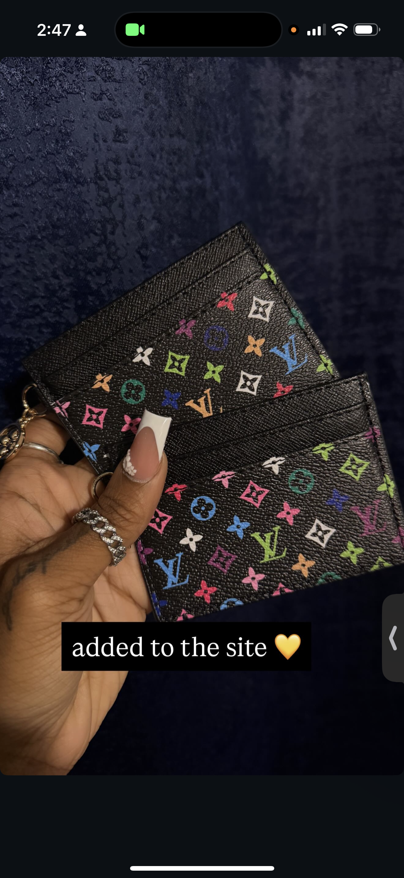 Multi-Color Lv card holder