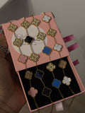 Double deluxe clover leaf bracelets