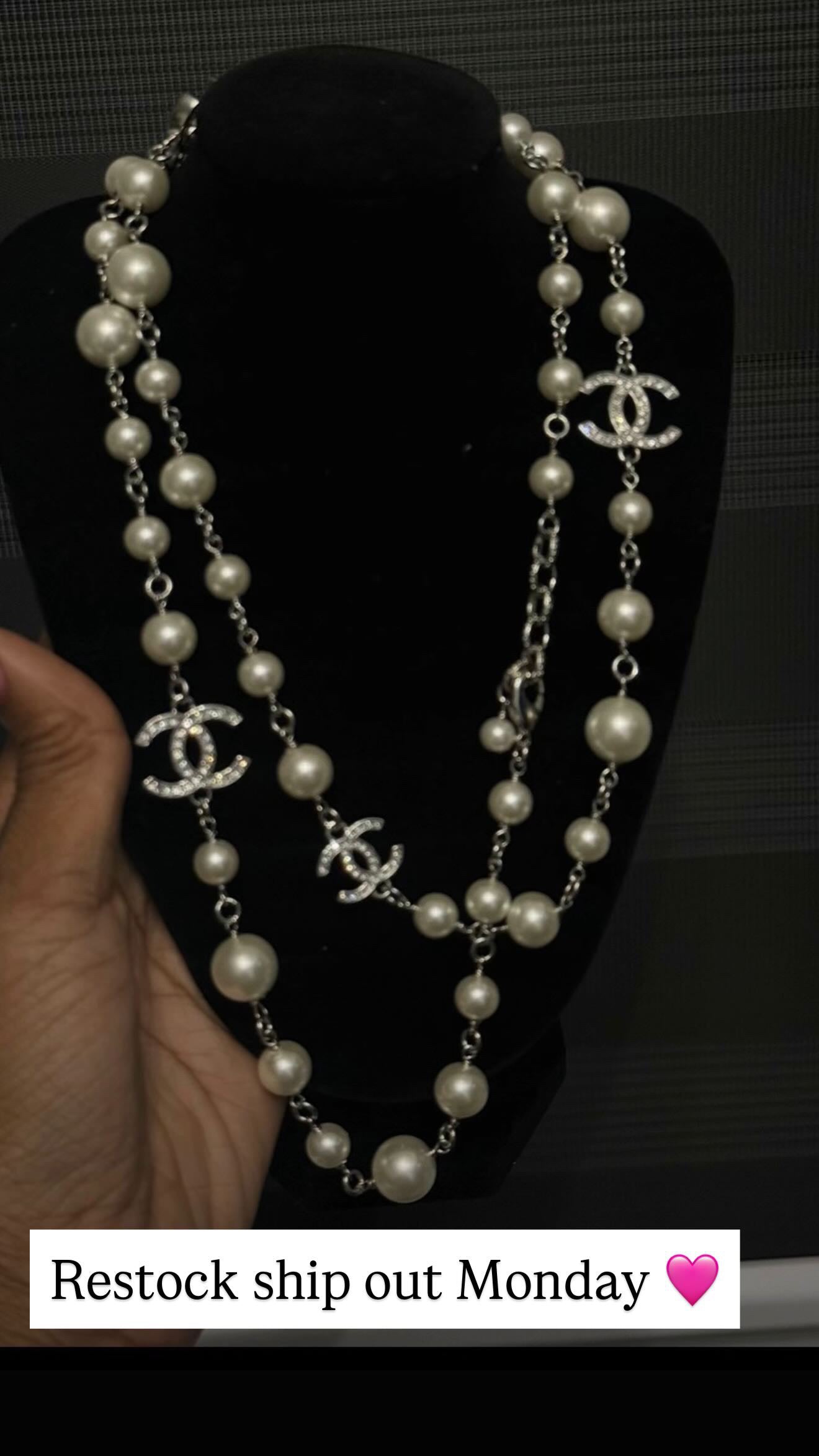 Cc pearl necklace