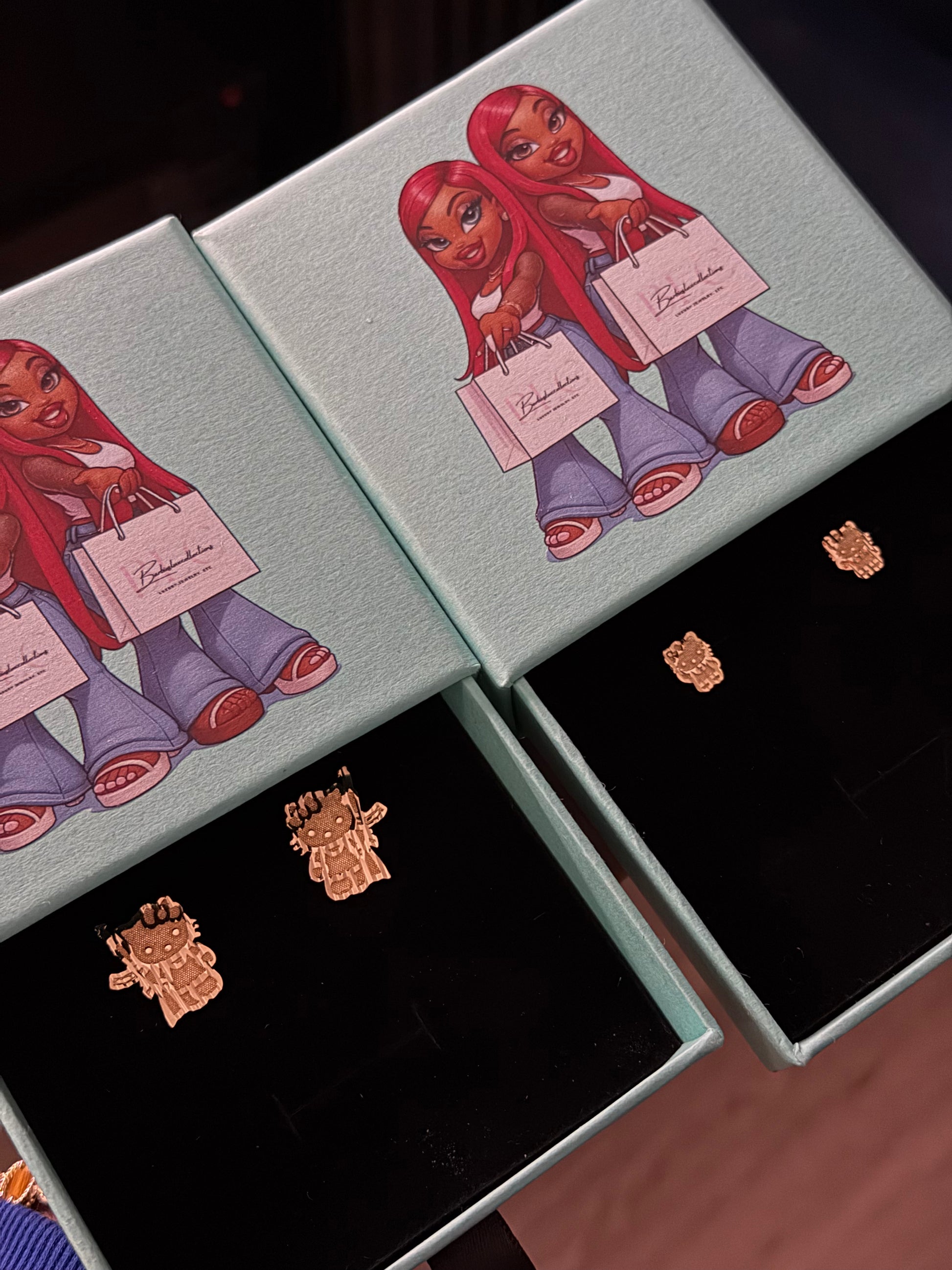 HK full body studs earrings