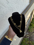 LV locket two piece chain