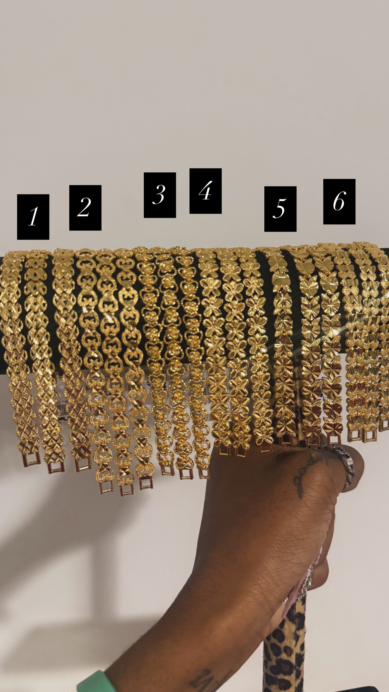 Gold plated bracelets