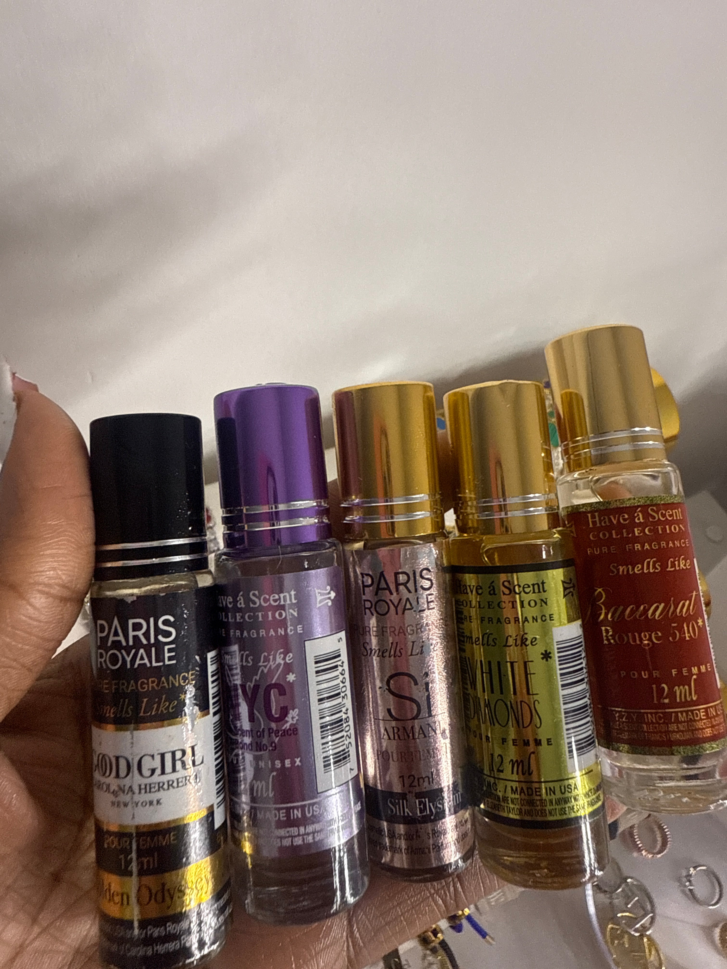 Roll ons perfume